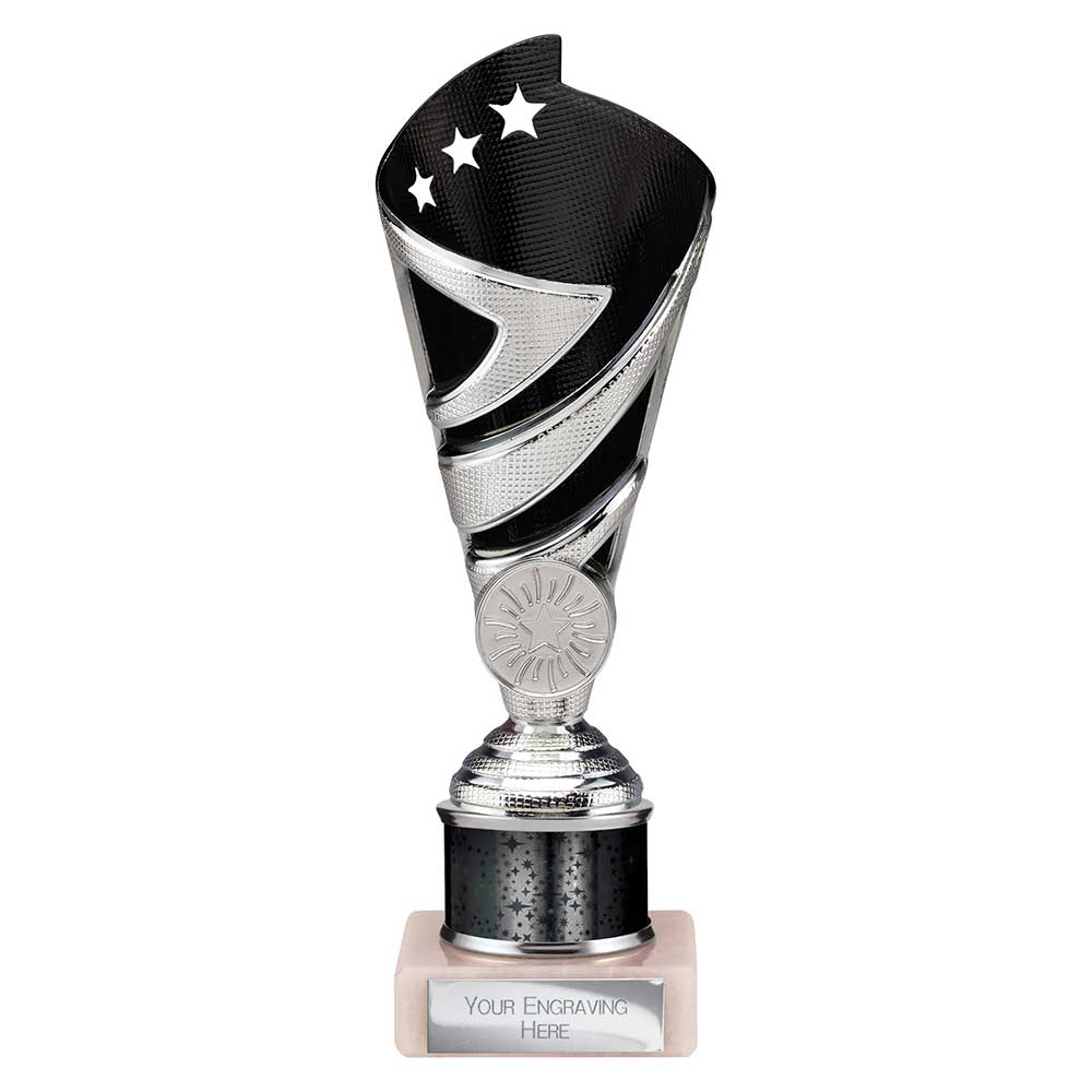 Hurricane Multisport Plastic Tube Cup Silver & Black 200mm