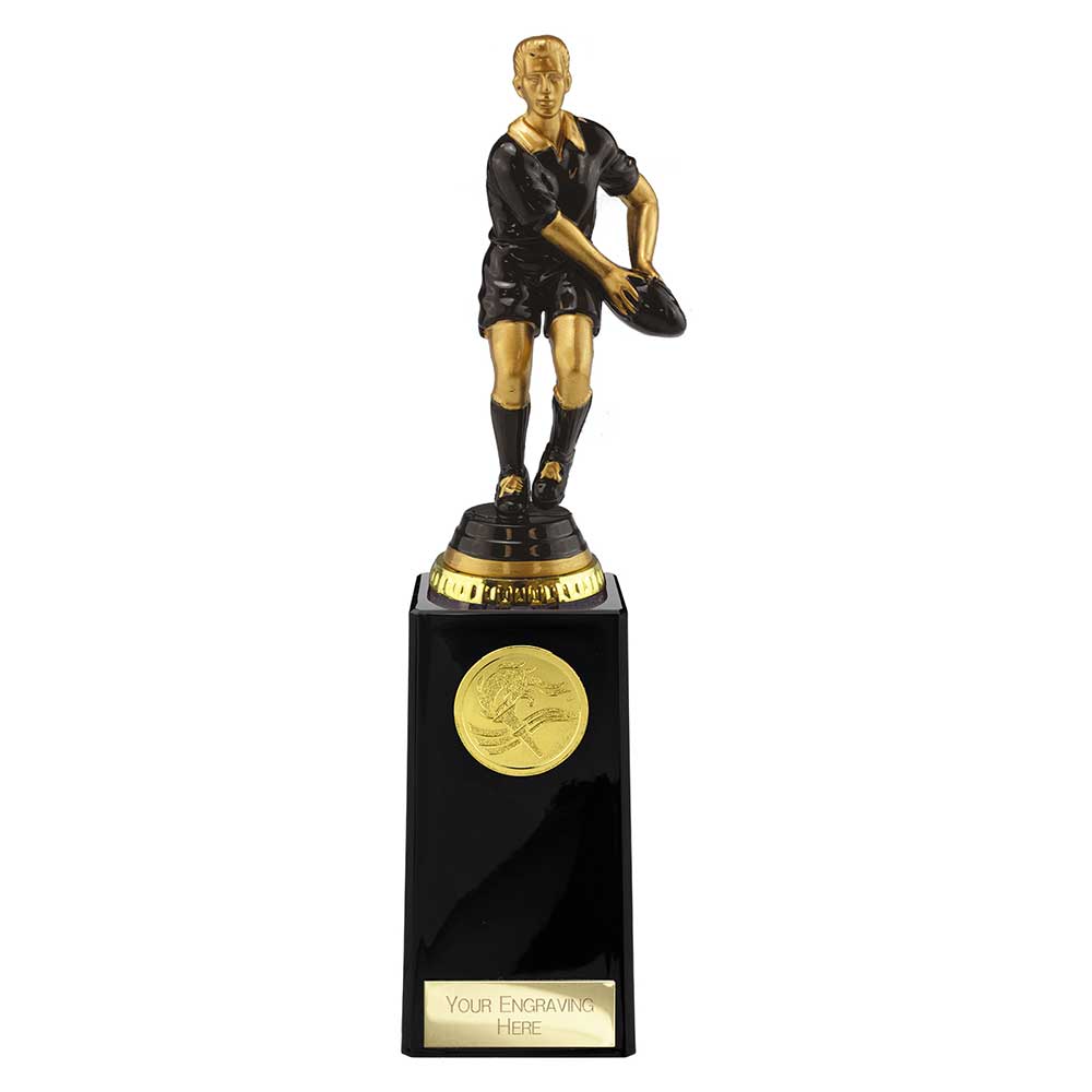 Cyclone Rugby Player Male Black & Gold 235mm