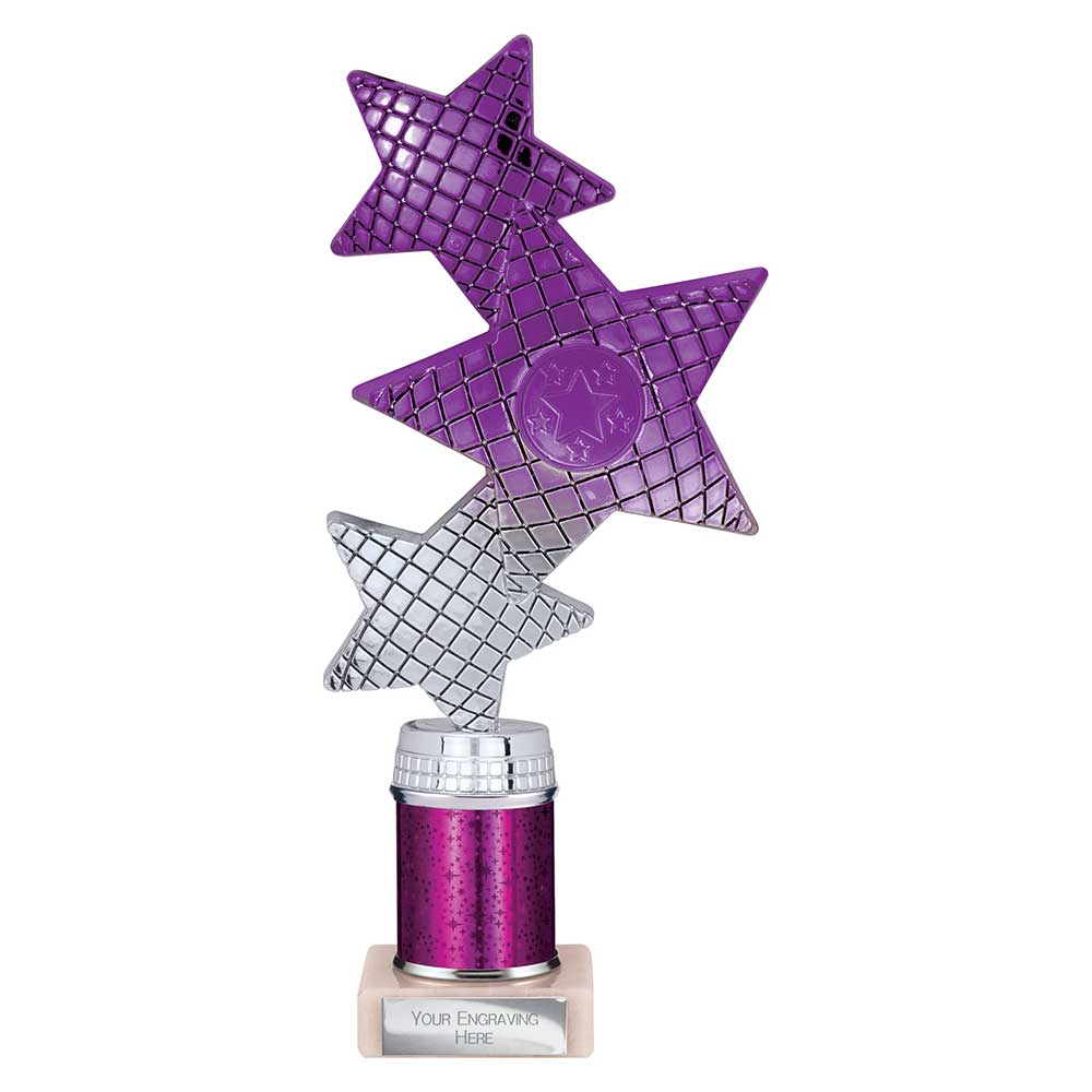 Trinity Star Multisport Tube Trophy Purple & Silver 240mm