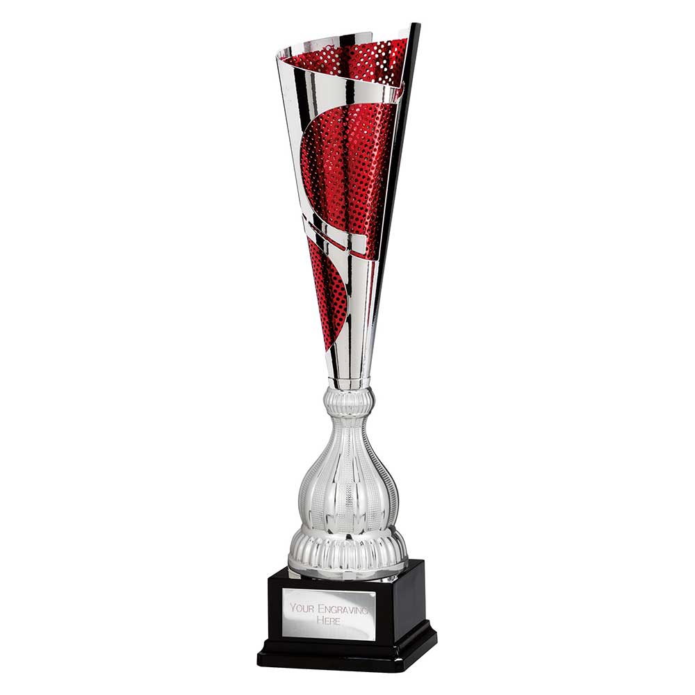 Quest Laser Cut Cup Silver & Red 515mm
