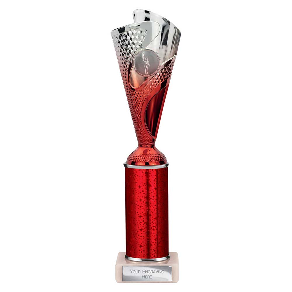 Rodeo Multisport Tube Trophy Silver & Red 290mm