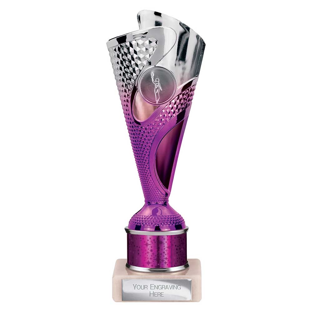 Rodeo Multisport Tube Trophy Silver & Purple 215mm