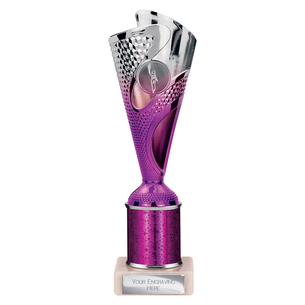 Rodeo Multisport Tube Trophy Silver & Purple 240mm