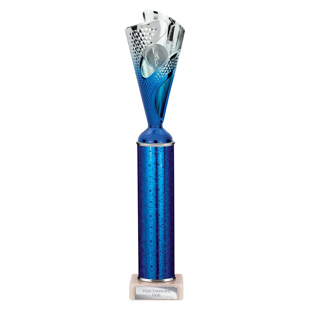 Rodeo Multisport Tube Trophy Silver & Blue 365mm