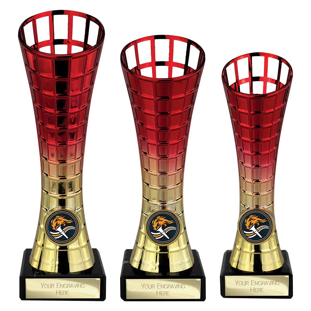 Leader Trophy Red & Gold 185mm