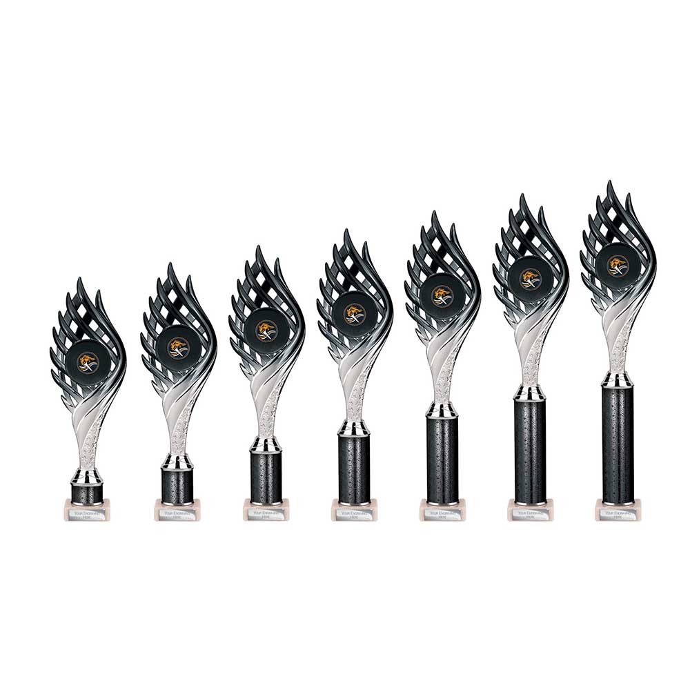 Wildfire Multisport Tube Trophy Black & Silver 340mm