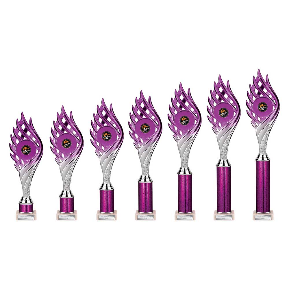 Wildfire Multisport Tube Trophy Purple and Silver 290mm
