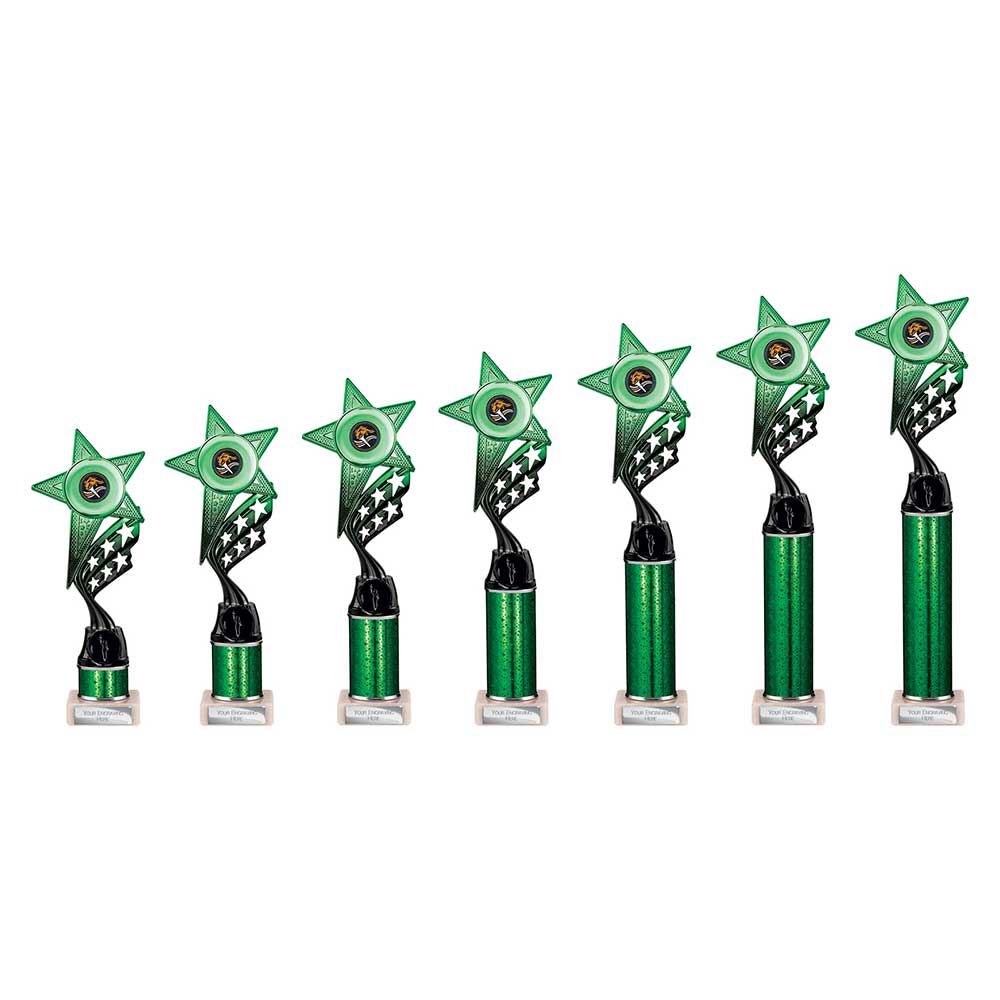 Innov8 Multisport Tube Trophy Green & Black 400mm