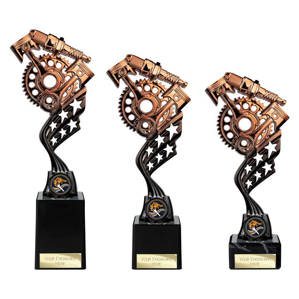Innov8 Motorsport Plastic Trophy Bronze & Black 225mm