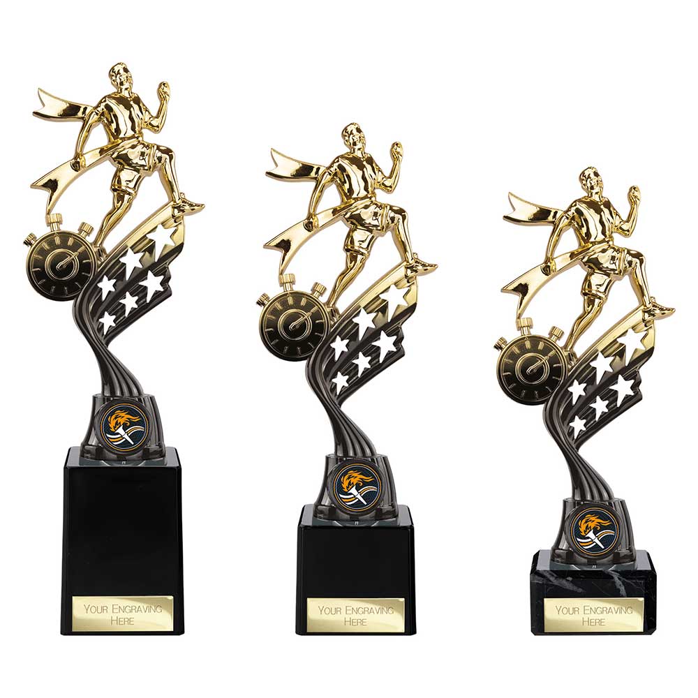 Innov8 Running Plastic Trophy Gold & Black 225mm