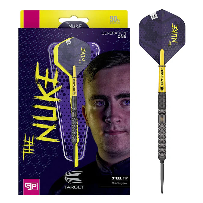 Luke Littler 90% Tungsten Swiss Point Steel Tip Darts by Target
