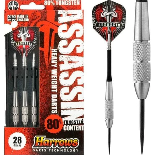 Harrows - Harrows Assassin Darts - Steel Tip - Heavy - Ringed - 28g