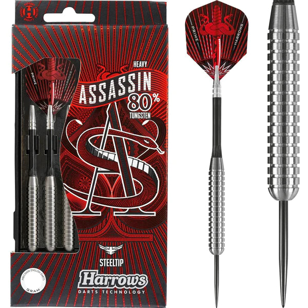 Harrows - Harrows Assassin Darts - Steel Tip - Heavy - Ringed - 30g