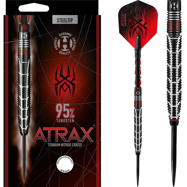 Harrows - Harrows Atrax Darts - Steel Tip - 95% - Black Titanium