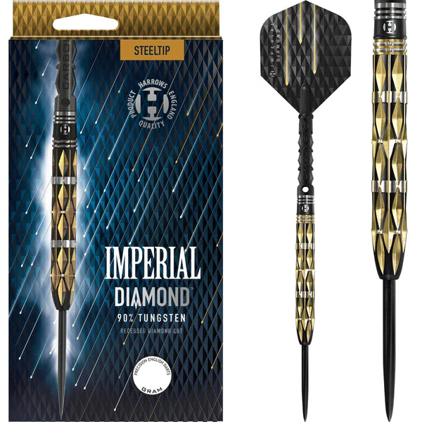 Harrows - Harrows Imperial Diamond Darts - Steel Tip - Gold Diamond