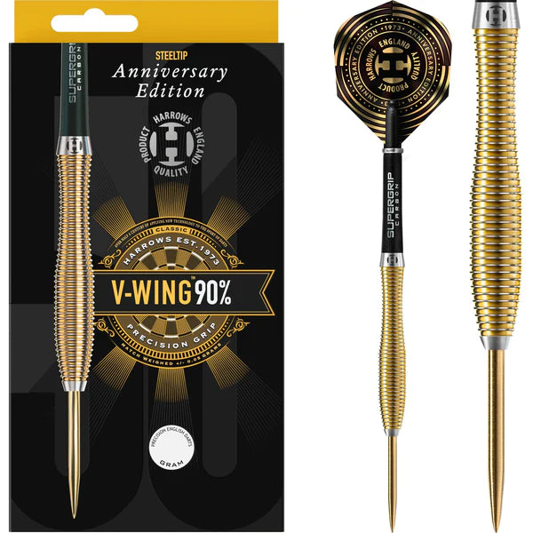 Harrows - Harrows V Wing Darts - Soft Tip - 90% - Anniversary Edition - Gold Titanium