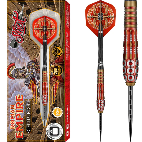 Shot - Shot Roman Empire Darts - Steel Tip Tungsten - Centurion
