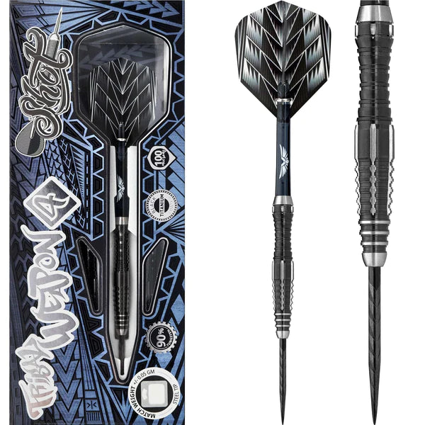 Shot - Shot Tribal Weapon 4 Darts - Steel Tip - Black Titanium
