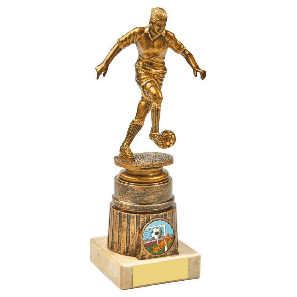 Antique Gold Female Footballer Award 200mm