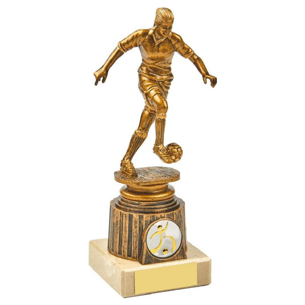 Antique Gold Female Footballer Award 185mm