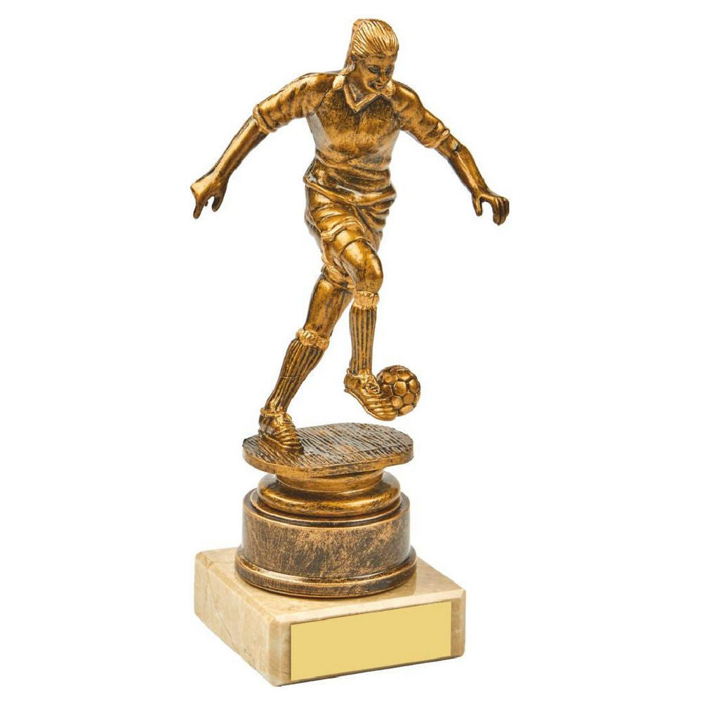 Antique Gold Female Footballer Award 165mm