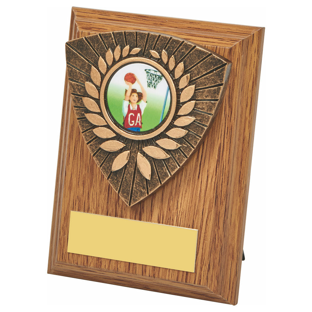 Wood Plaque with Resin Utility Trim 100mm