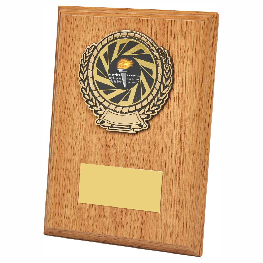 Light Oak Wood Plaque Award 200mm