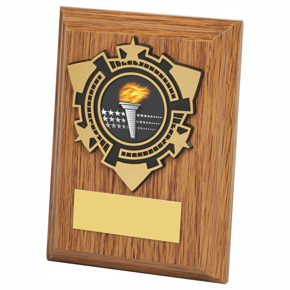 Light Oak Wood Plaque Award 130mm