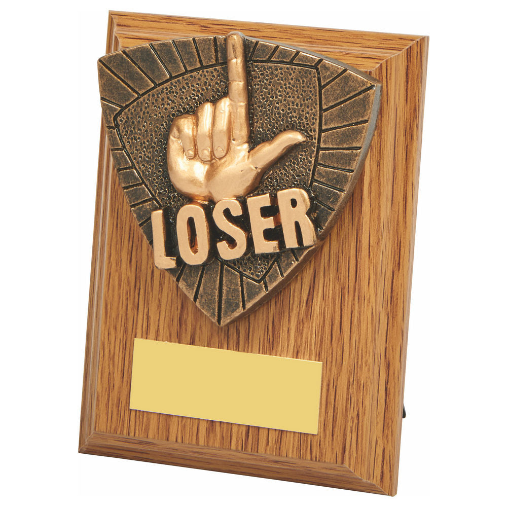 Wood Plaque with 'Loser' Resin Trim 100mm