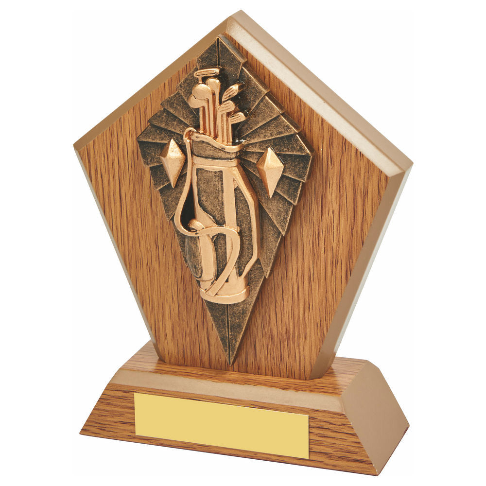 Wood Stand with Golf Bag Resin Trim 150mm