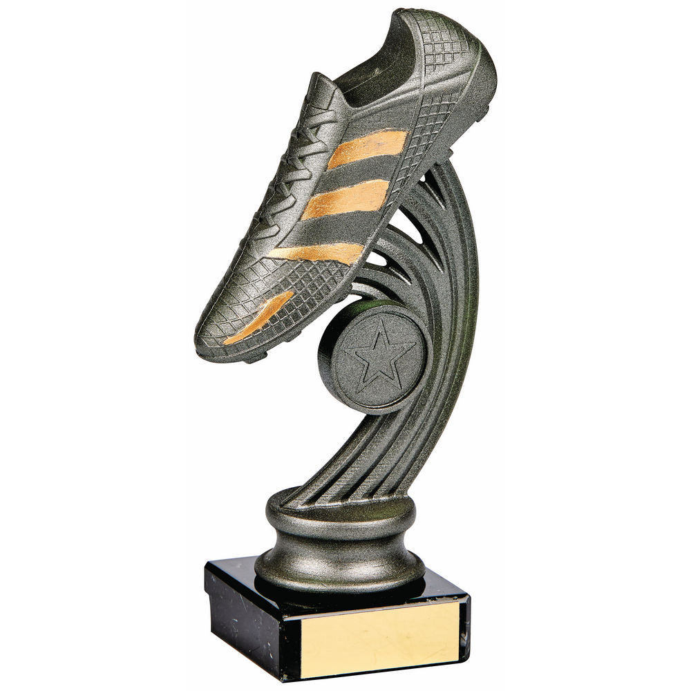 Gunmetal Football Boot on Marble 230mm
