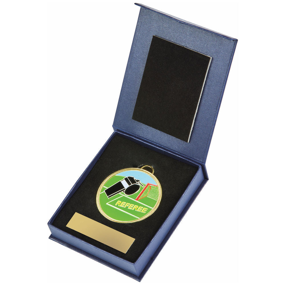 60mm Enamel Referee Medal in Case 180mm