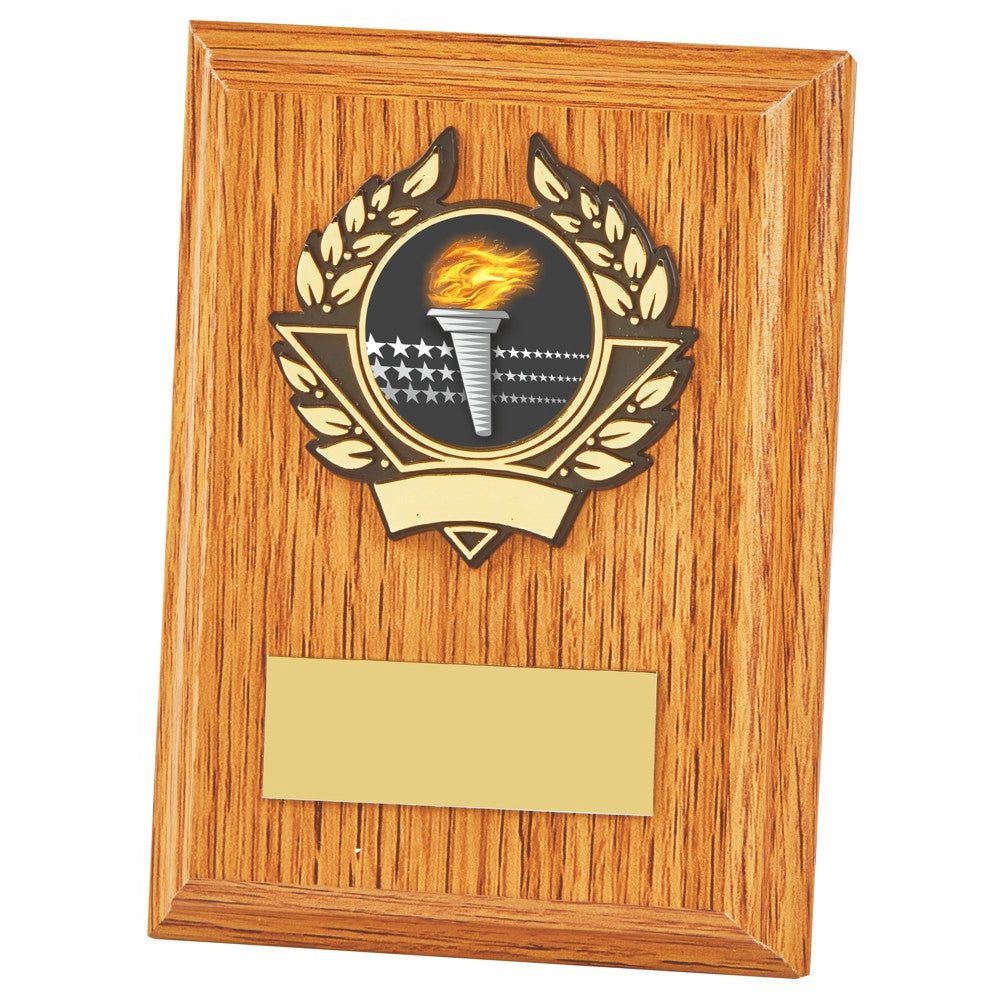 Light Oak Wood Plaque Award 180mm
