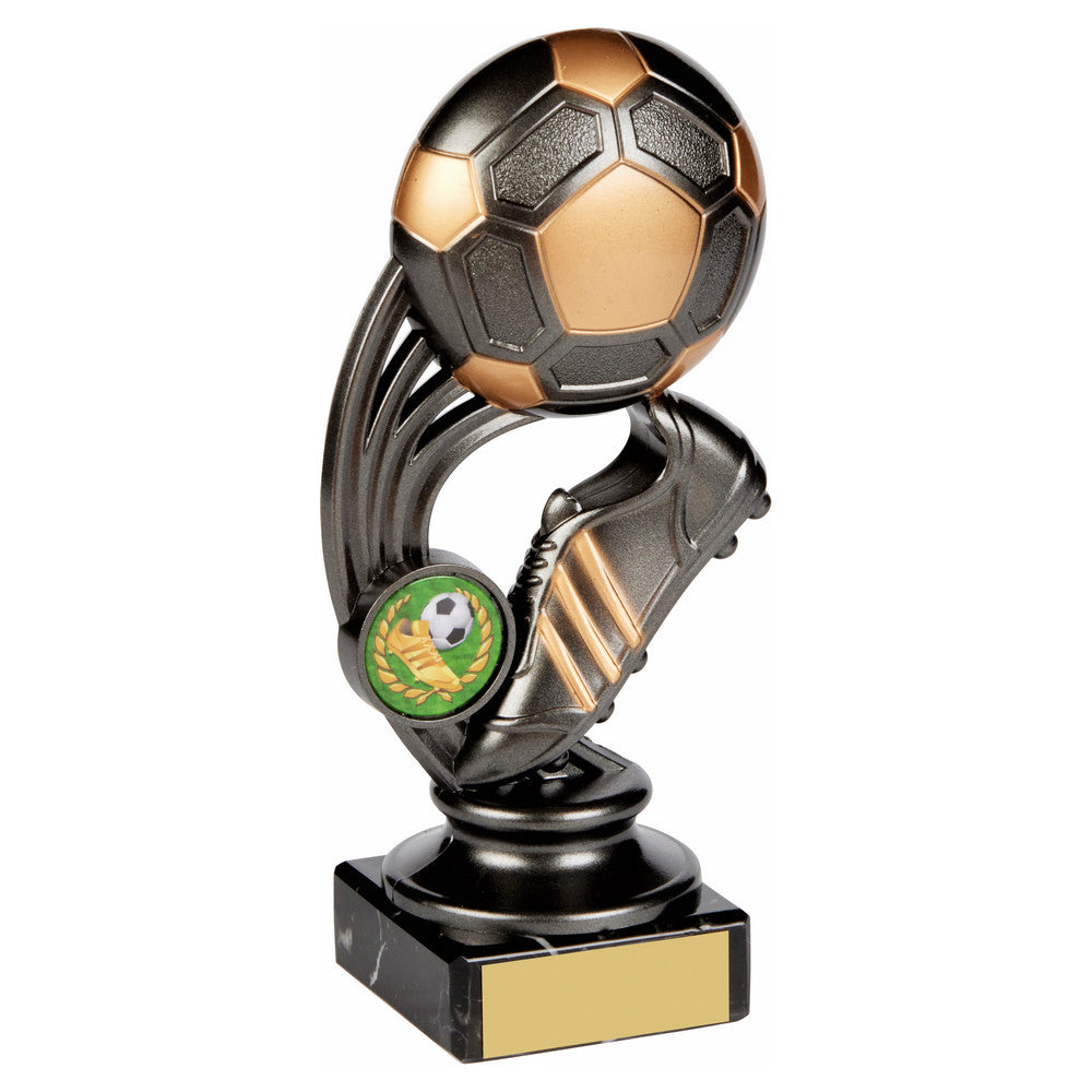 Gunmetal Football Boot Ball on Marble 170mm