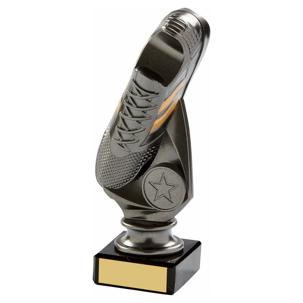 Gunmetal Football "Vertical" Boot on Marble 170mm