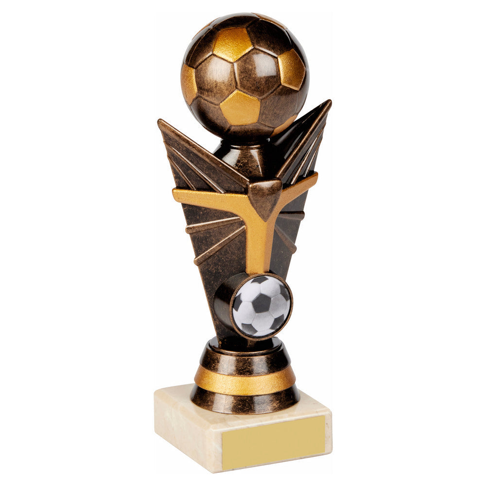 Antique Gold Football Tower on Marble 180mm