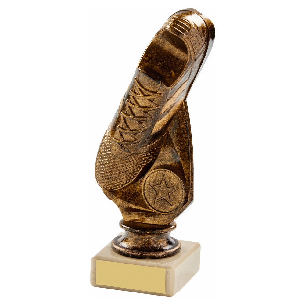 Antique Gold Football "Vertical" Boot on Marble 180mm