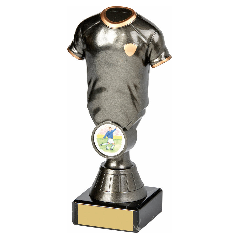 Gunmetal Football Shirt on Marble 220mm