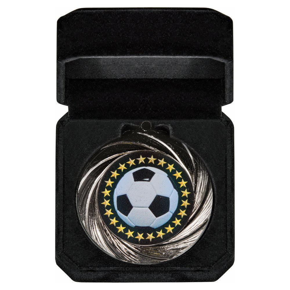 70mm Heavy Gold Football Medal in Luxury Case