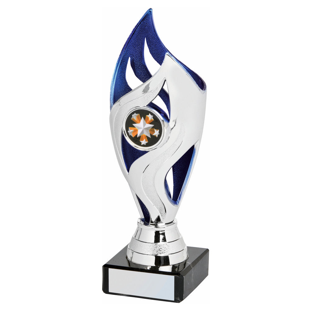 Silver Blue Tulip Sculpture Award 210mm