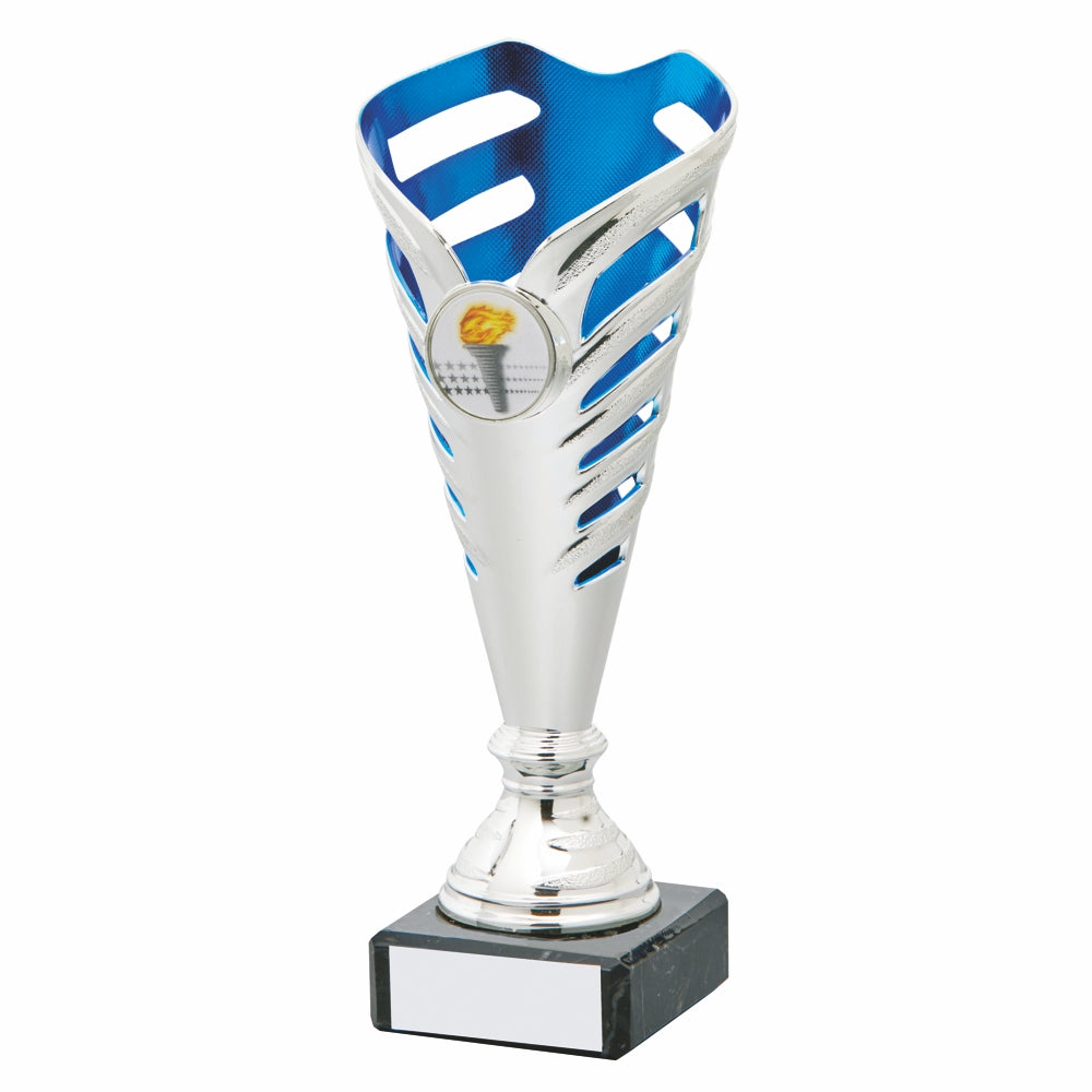 Silver and Blue Scuplture 185mm