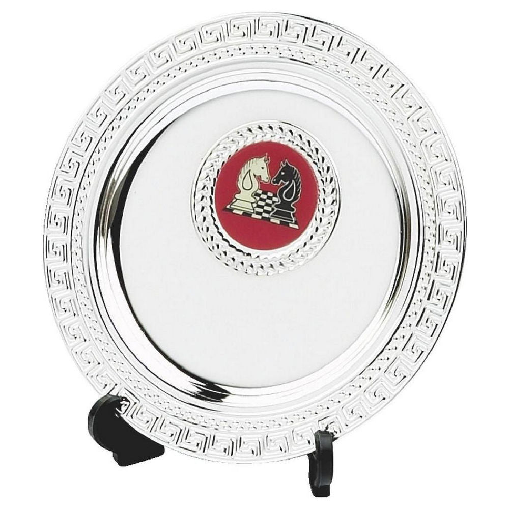 Silver Plate Salver Award with Stand 100mm