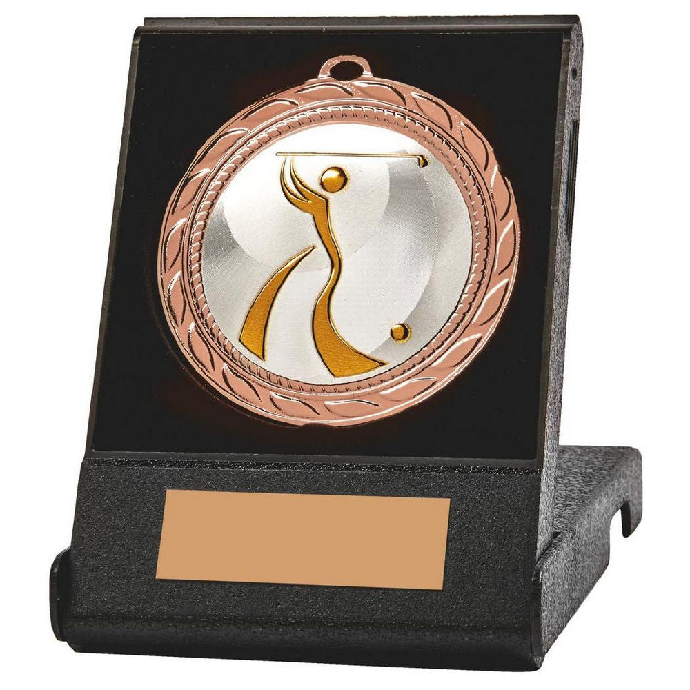 70mm Golf Medal in Case (Bronze) 700mm