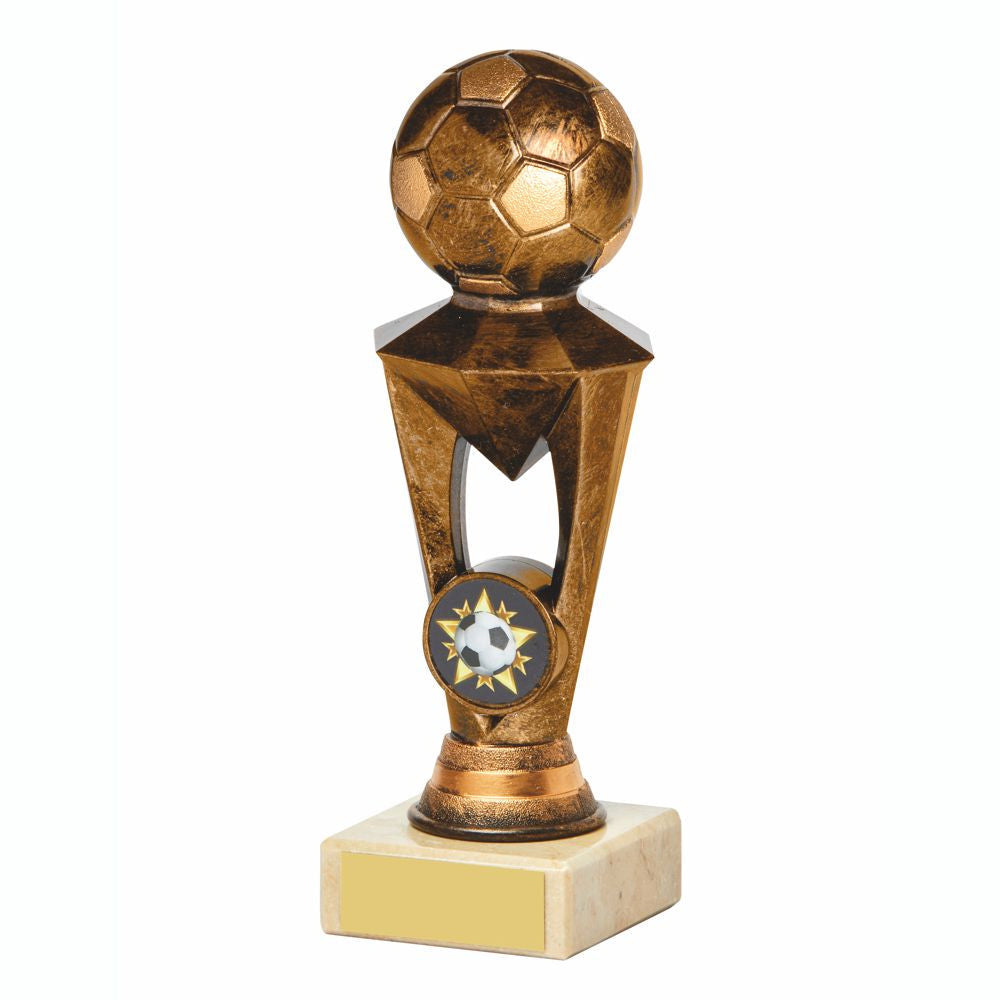 Antique Gold Football "Diamond"Trophy 170mm