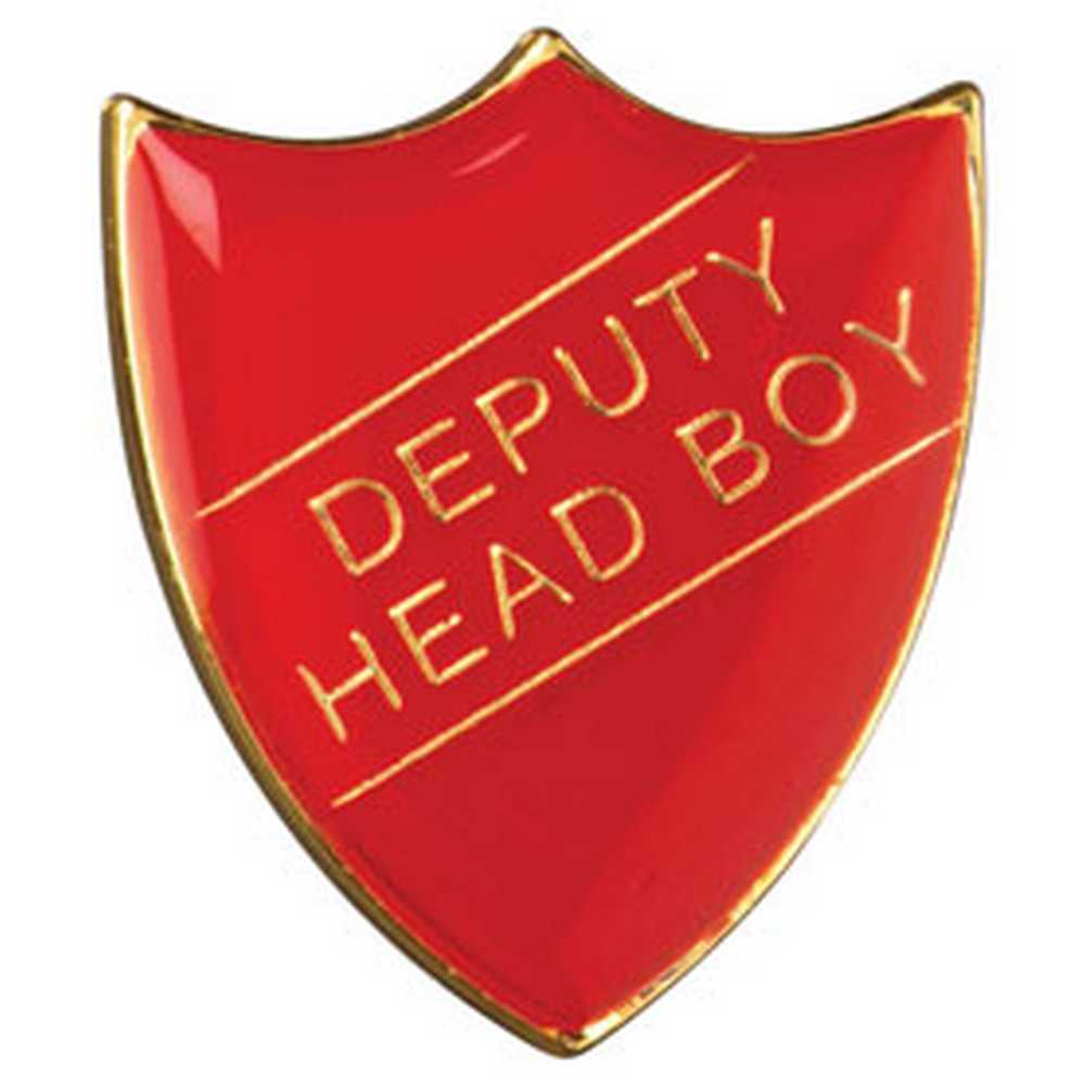 SCHOOL SHIELD BADGE (DEPUTY HEAD BOY) RED - 1.25in