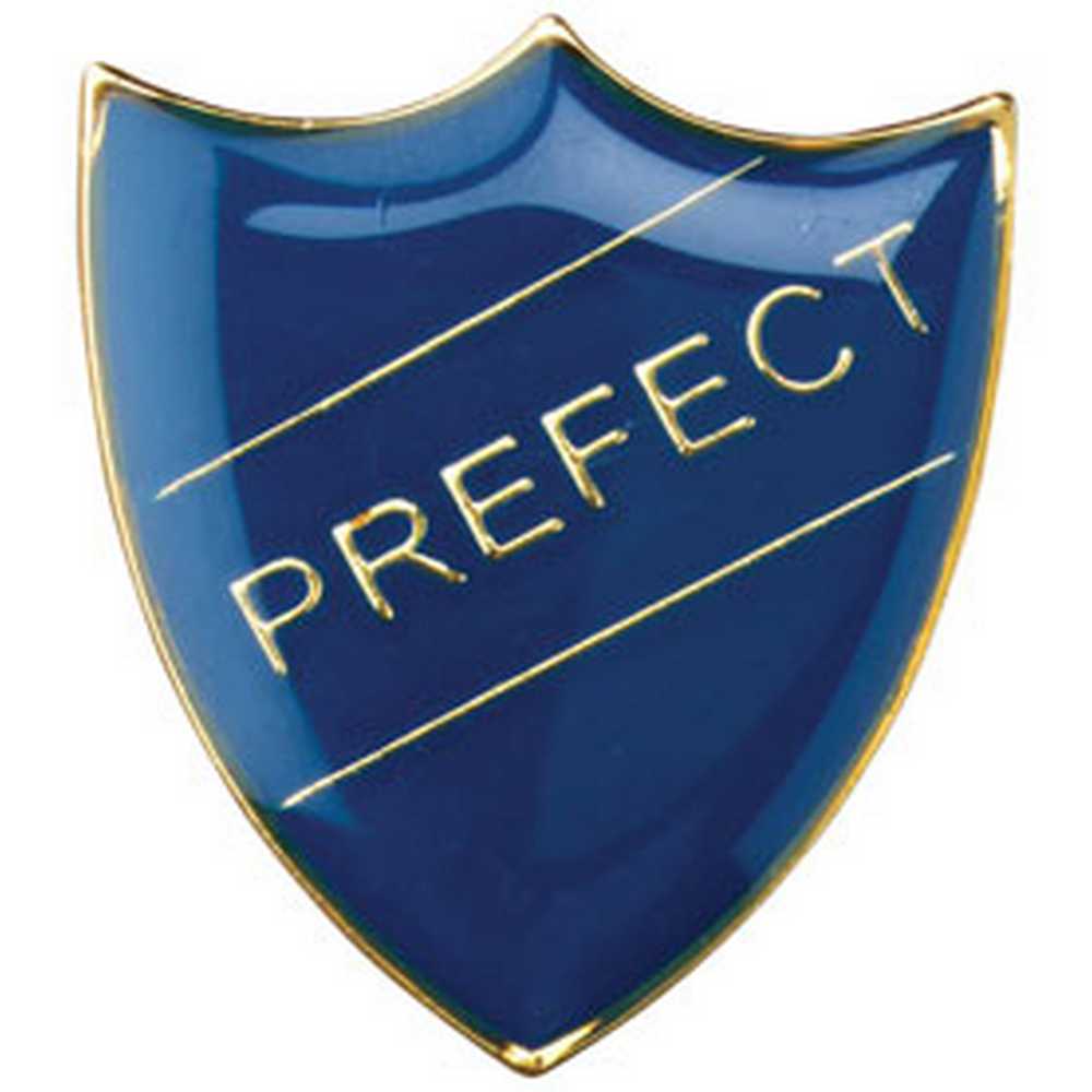 SCHOOL SHIELD BADGE (PREFECT) BLUE - 1.25in