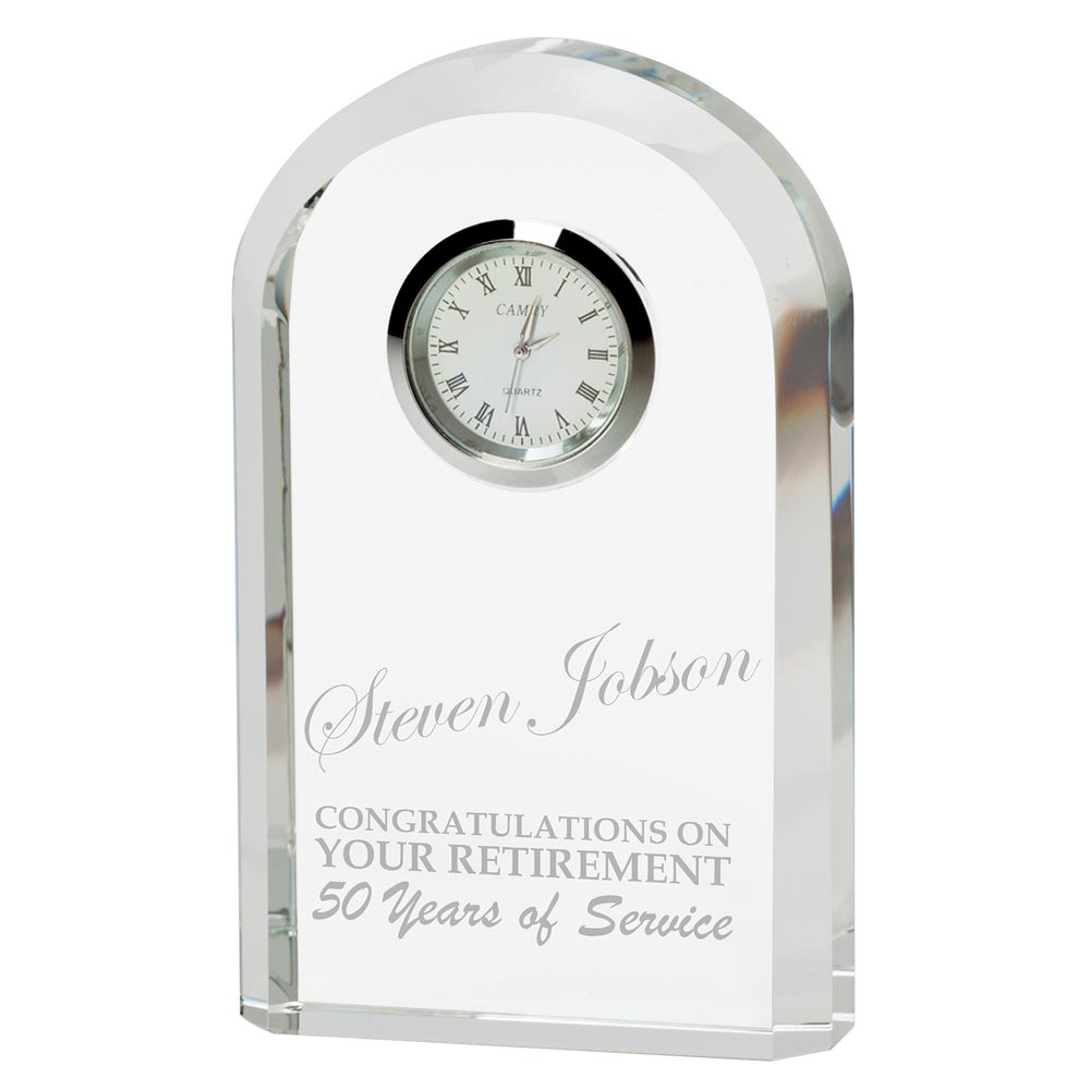 Eternity Crystal Clock 130mm (25mm Thick)