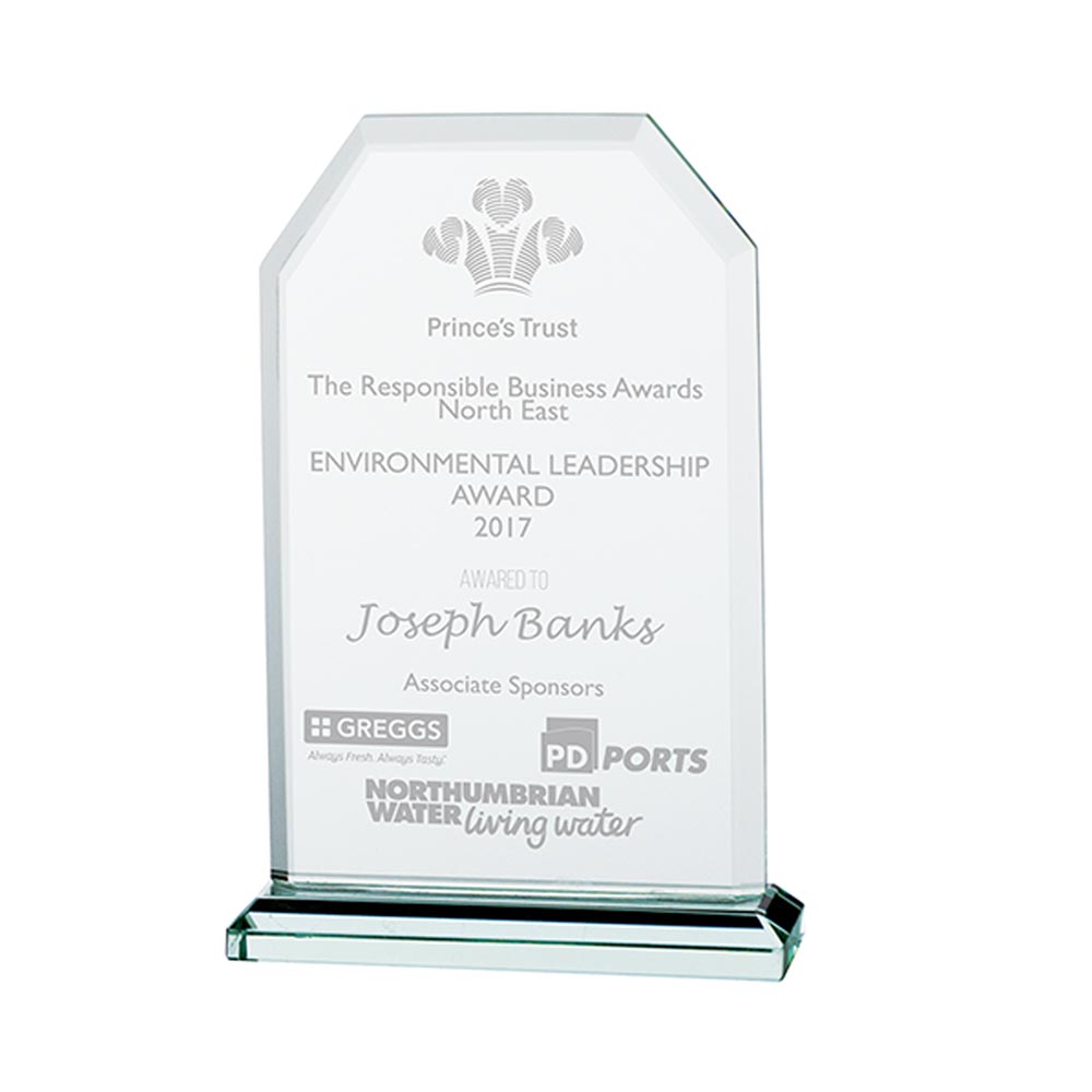Executive Jade Glass Award 125mm (8mm Thick)