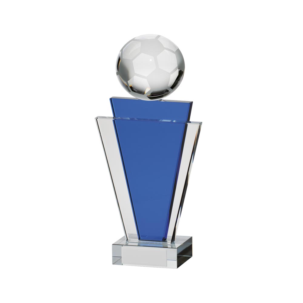 Gauntlet Football Crystal Award 180mm  (10mm Thick)