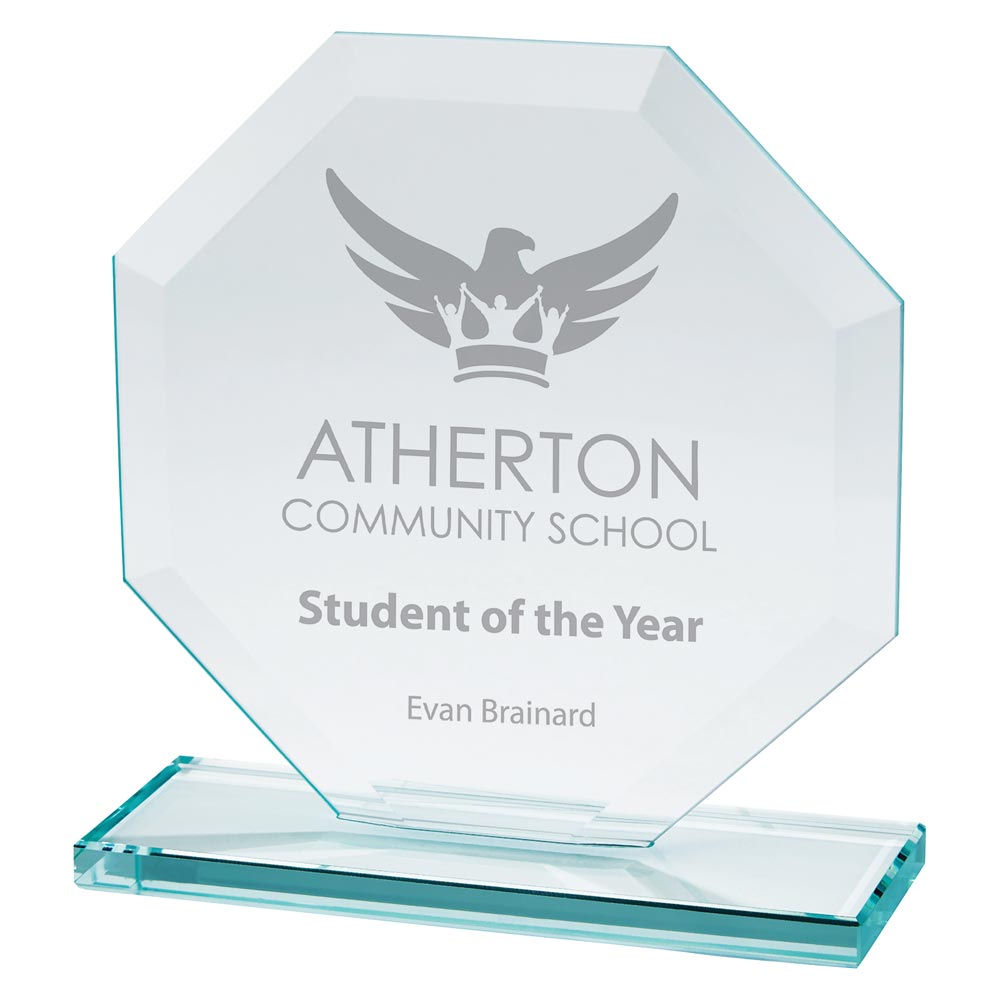 Oblivion Jade Glass Award 120mm (5mm Thick)
